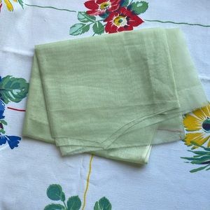Vintage organdy (ca 1950's) small light green remnant, 36" wide, 24" long